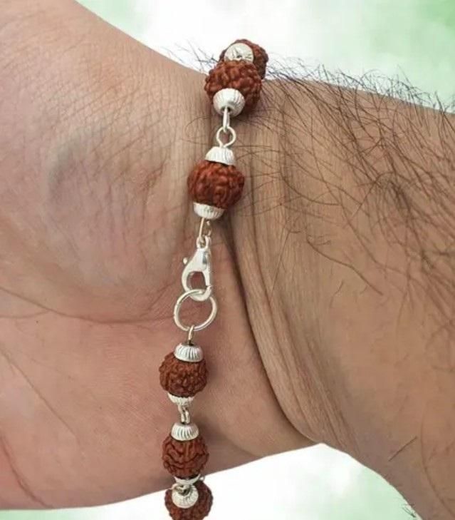 Silver Plated Rudraksha Bracelet