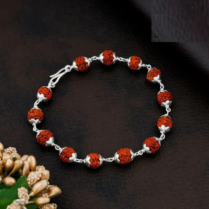 Silver Plated Rudraksha Bracelet