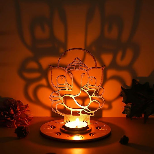 Handmade Lord Ganesha Shadow Diya